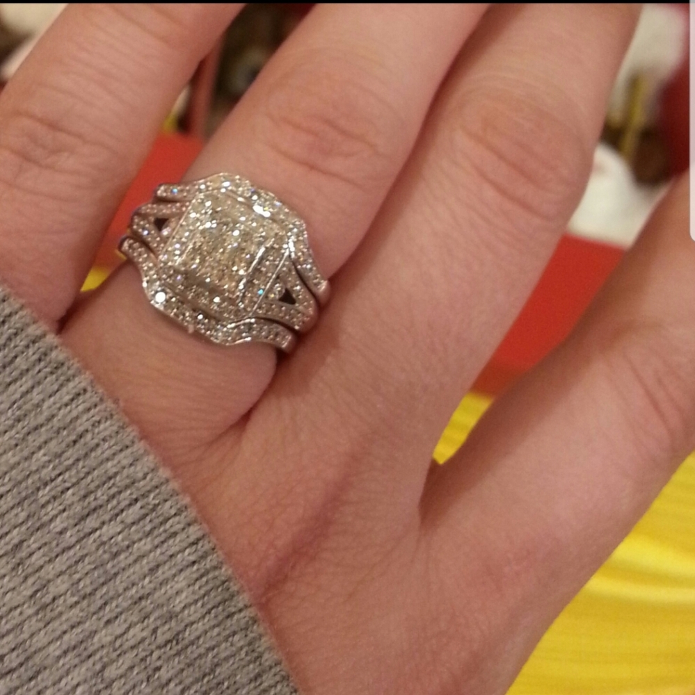 3 piece diamond wedding set